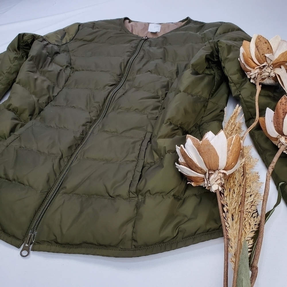 J. Jill Green Light Goose Down Puffer Jacket S - Picture 13 of 13